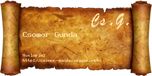 Csomor Gunda névjegykártya